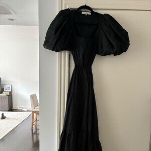 Aureta Millie puff sleeve linen maxi dress from Revolve